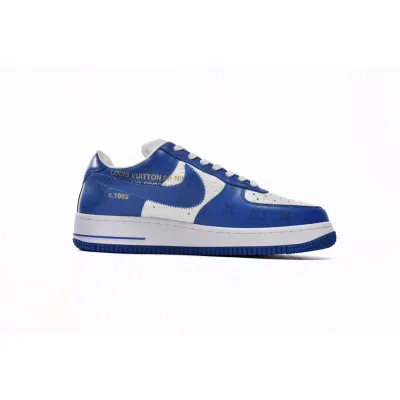 PK God Batch LOUIS VUITTON x Nike Air Force 1 White Blue 7108-5 02