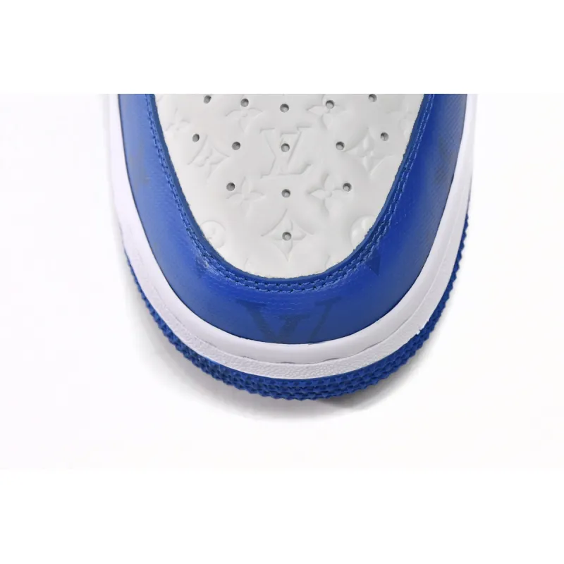 PK God Batch LOUIS VUITTON x Nike Air Force 1 White Blue 7108-5