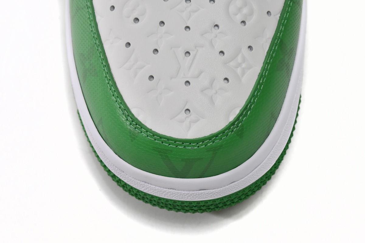 PK God Batch LOUIS VUITTON x Nike Air Force 1 White Green 7108-6