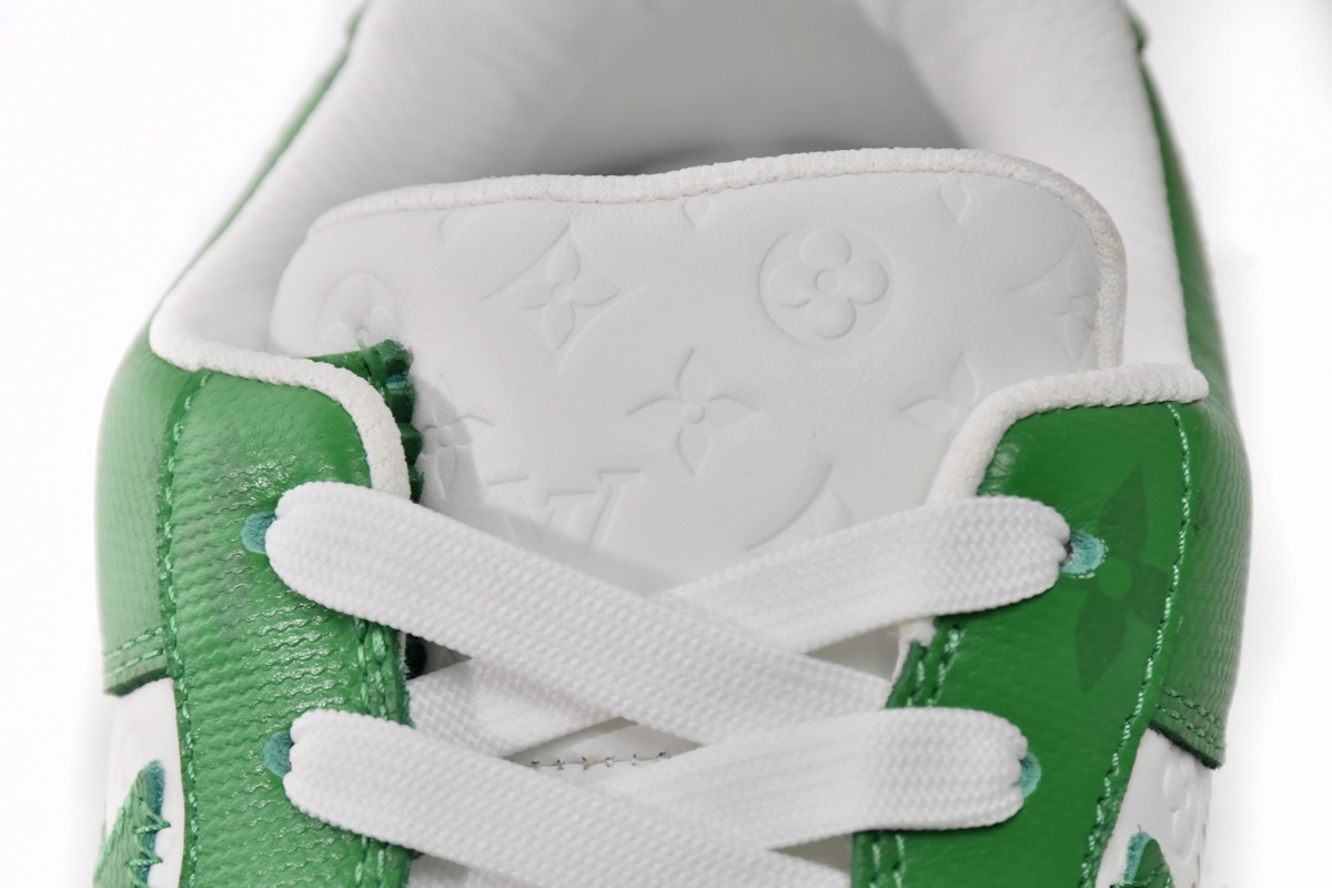 PK God Batch LOUIS VUITTON x Nike Air Force 1 White Green 7108-6
