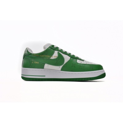PK God Batch LOUIS VUITTON x Nike Air Force 1 White Green 7108-6 02