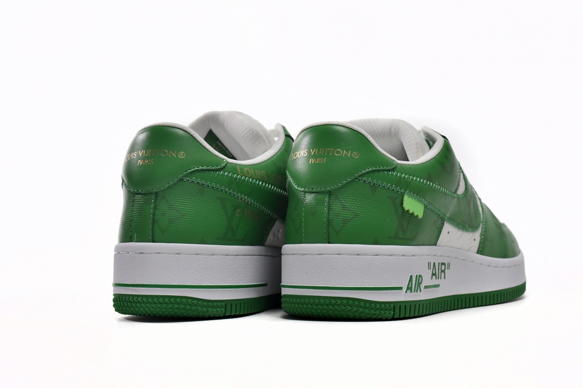 PK God Batch LOUIS VUITTON x Nike Air Force 1 White Green 7108-6