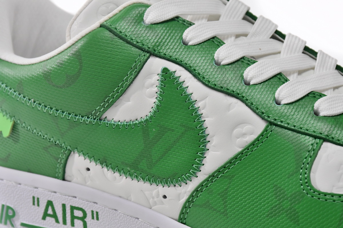 PK God Batch LOUIS VUITTON x Nike Air Force 1 White Green 7108-6