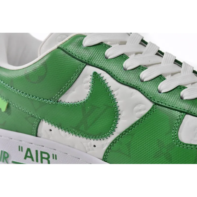 PK God Batch LOUIS VUITTON x Nike Air Force 1 White Green 7108-6