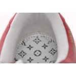 PK God Batch LOUIS VUITTON x Nike Air Force 1 White Red MS0232