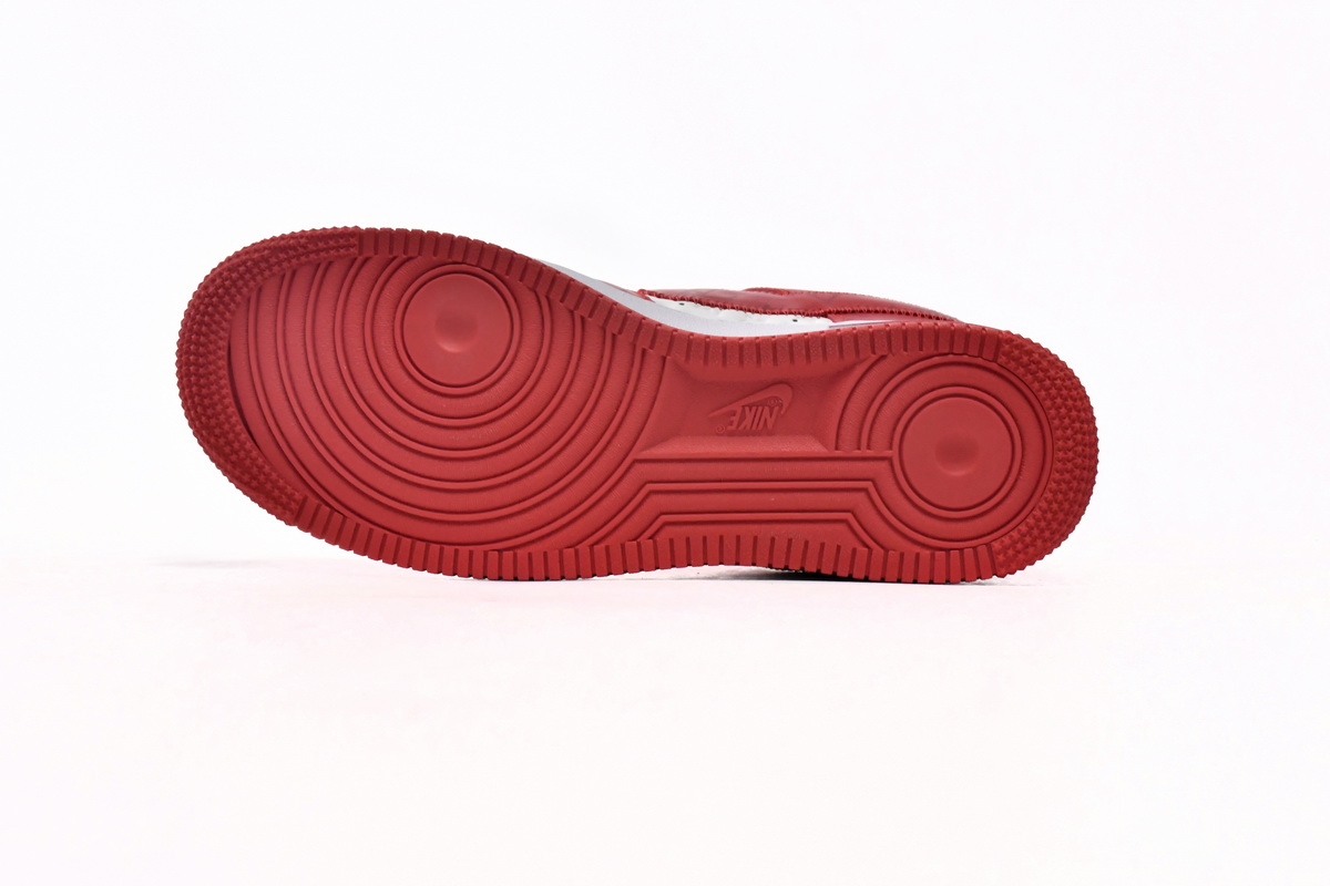 PK God Batch LOUIS VUITTON x Nike Air Force 1 White Red MS0232