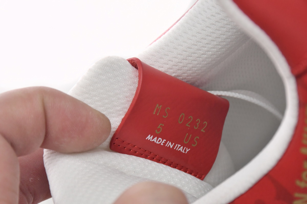 PK God Batch LOUIS VUITTON x Nike Air Force 1 White Red MS0232