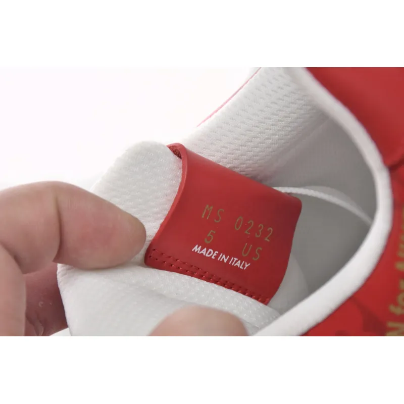 PK God Batch LOUIS VUITTON x Nike Air Force 1 White Red MS0232