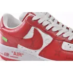 PK God Batch LOUIS VUITTON x Nike Air Force 1 White Red MS0232