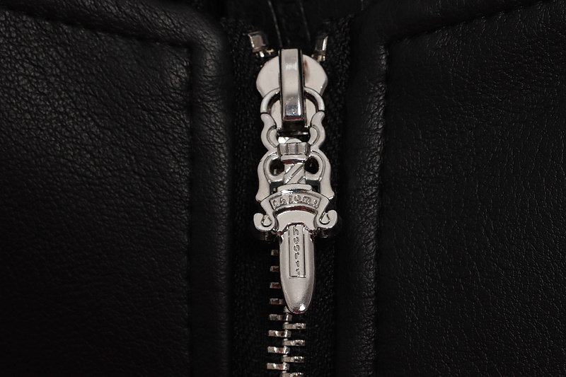Chrome Hearts Black Silver Dagger Leather Jacket