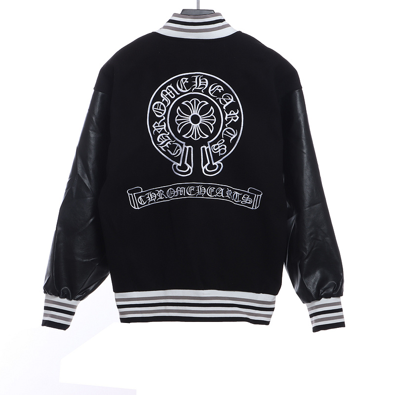 Chrome Hearts Horse Shoe Embroidery Patch Varsity Jacket