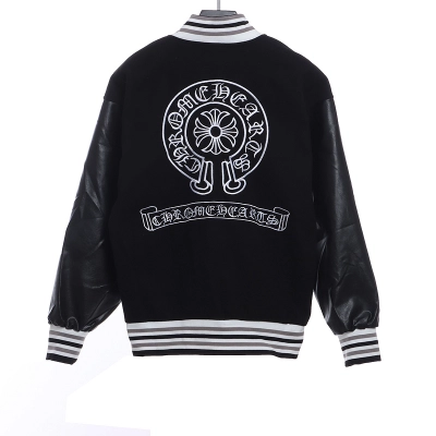 Chrome Hearts Horse Shoe Embroidery Patch Varsity Jacket 02