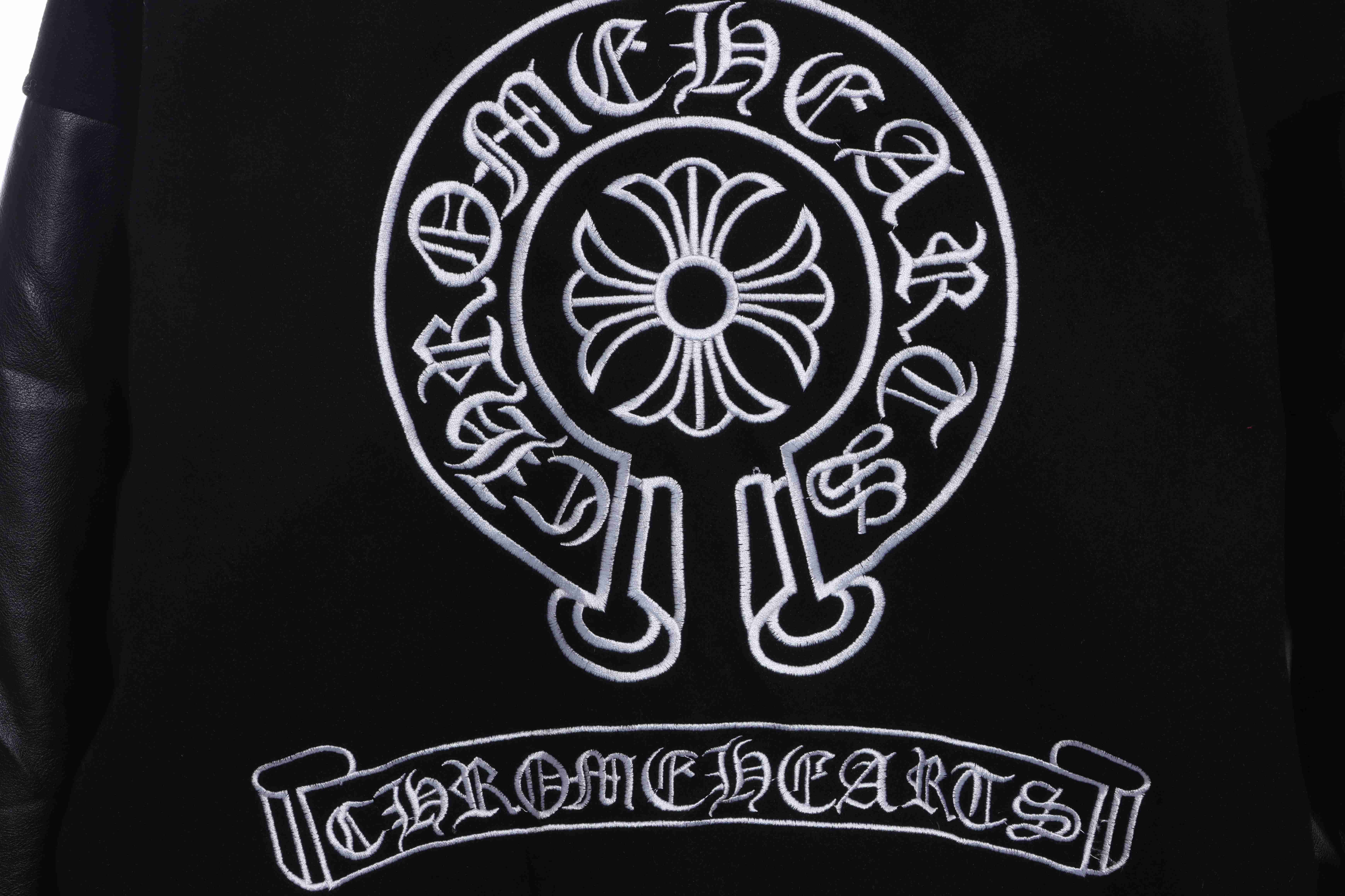 Chrome Hearts Horse Shoe Embroidery Patch Varsity Jacket