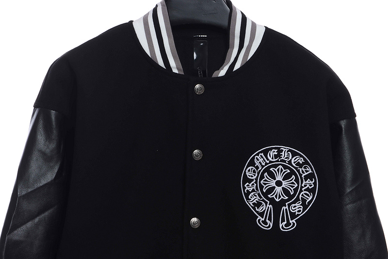 Chrome Hearts Horse Shoe Embroidery Patch Varsity Jacket