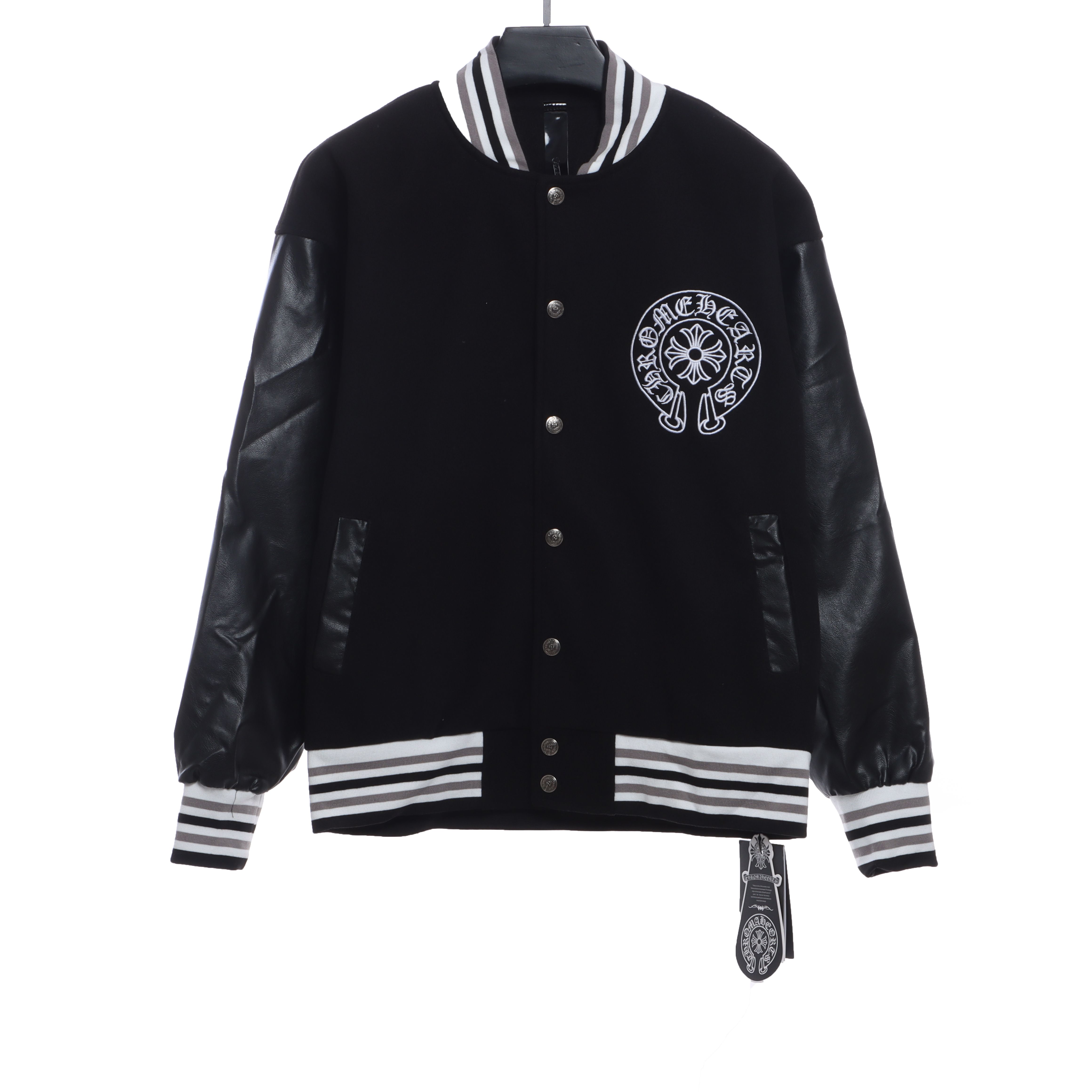 Chrome Hearts Horse Shoe Embroidery Patch Varsity Jacket