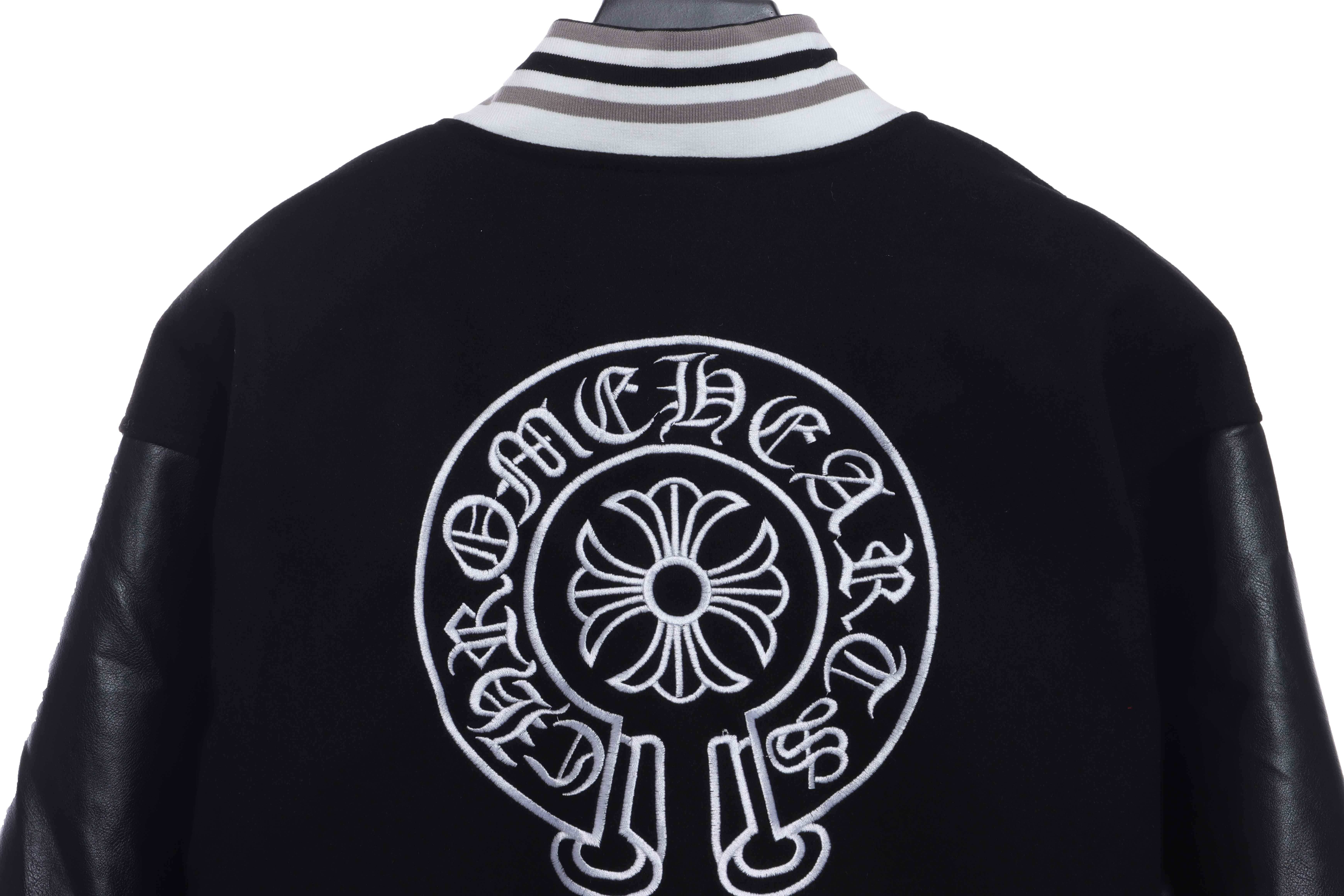 Chrome Hearts Horse Shoe Embroidery Patch Varsity Jacket
