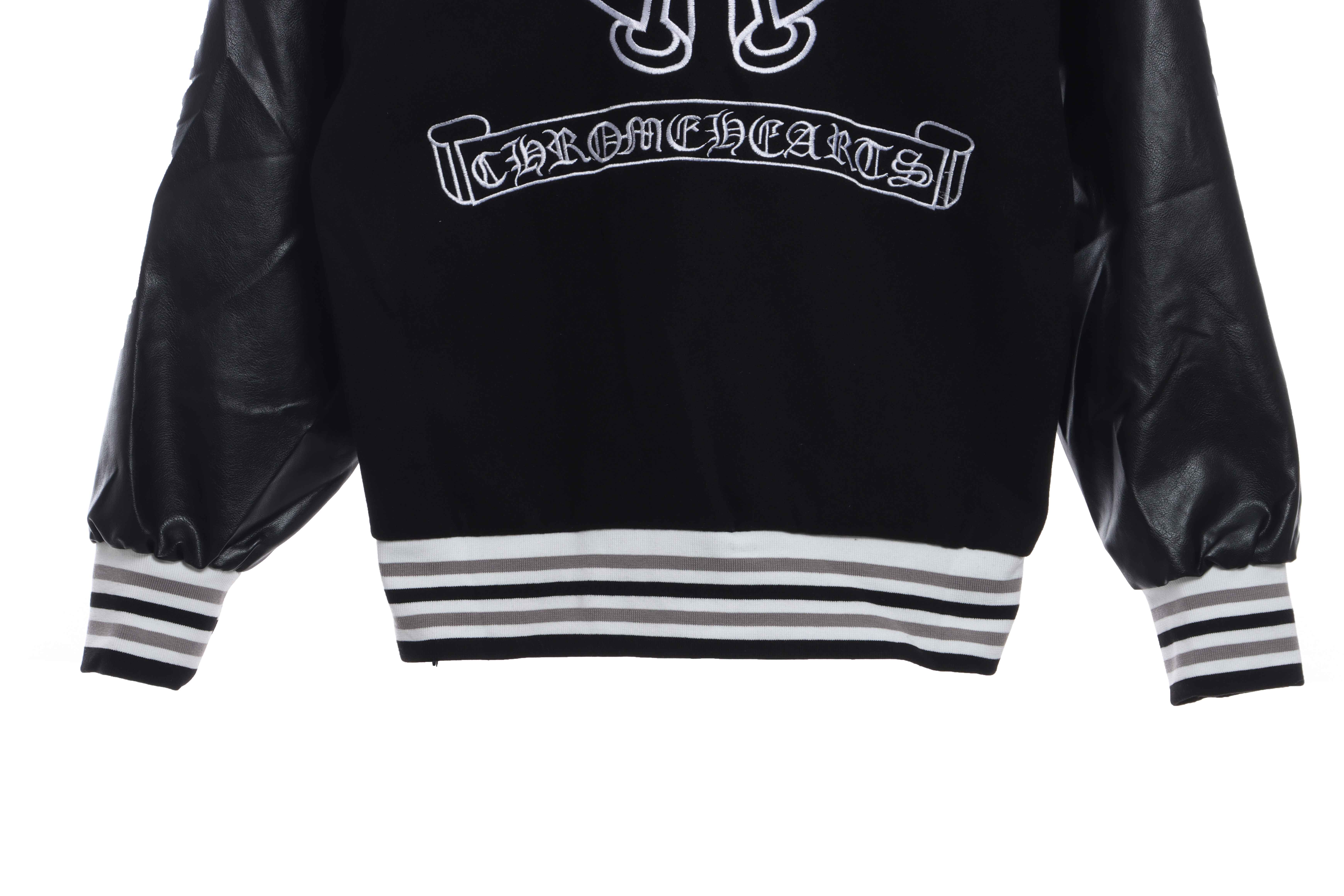 Chrome Hearts Horse Shoe Embroidery Patch Varsity Jacket