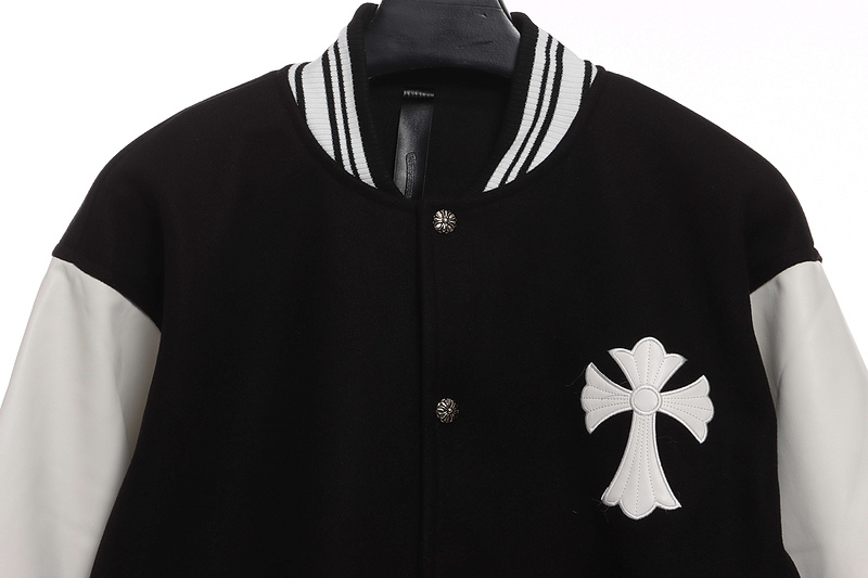Chrome Hearts Cemetry Cross Logo Varsity Jacket