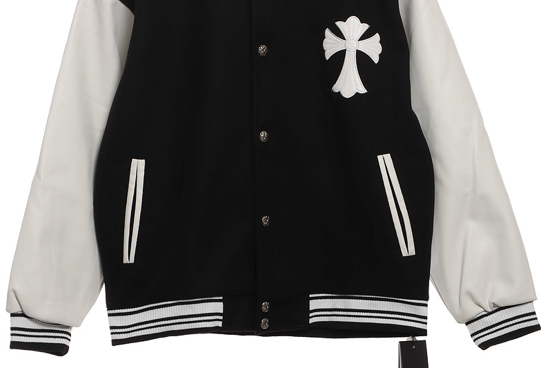 Chrome Hearts Cemetry Cross Logo Varsity Jacket