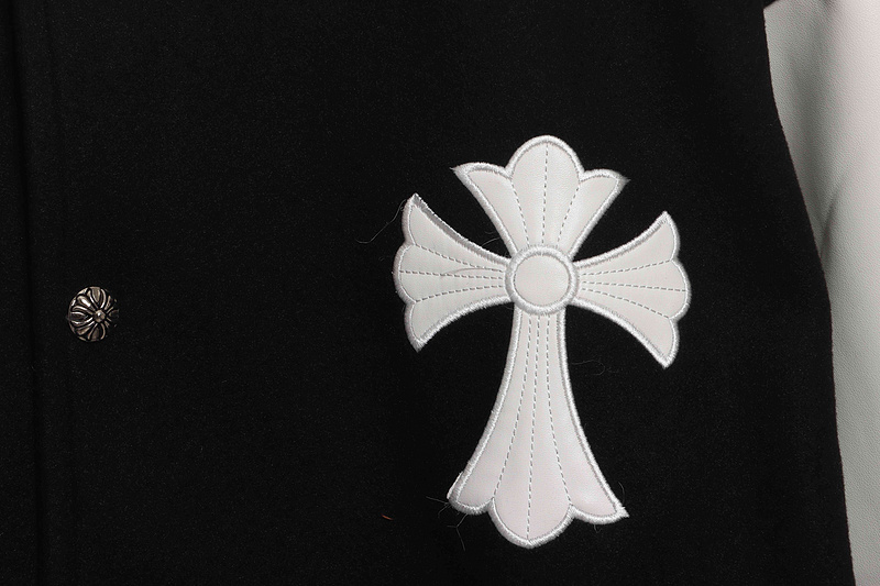 Chrome Hearts Cemetry Cross Logo Varsity Jacket