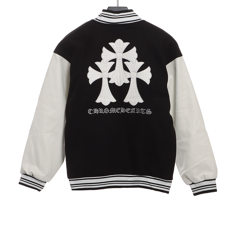 Chrome Hearts Cemetry Cross Logo Varsity Jacket