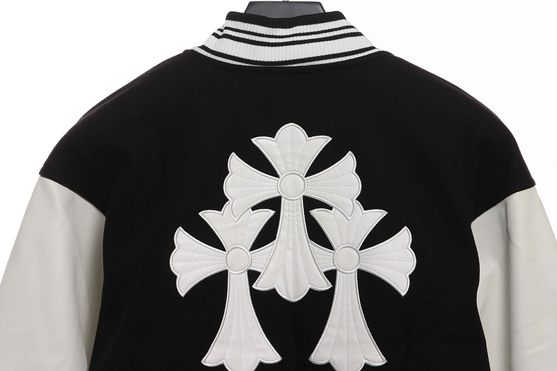 Chrome Hearts Cemetry Cross Logo Varsity Jacket