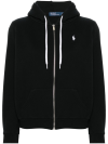 Polo Ralph Lauren Men's Double Knit Full-Zip Hoodie Sweatshirt Black and White