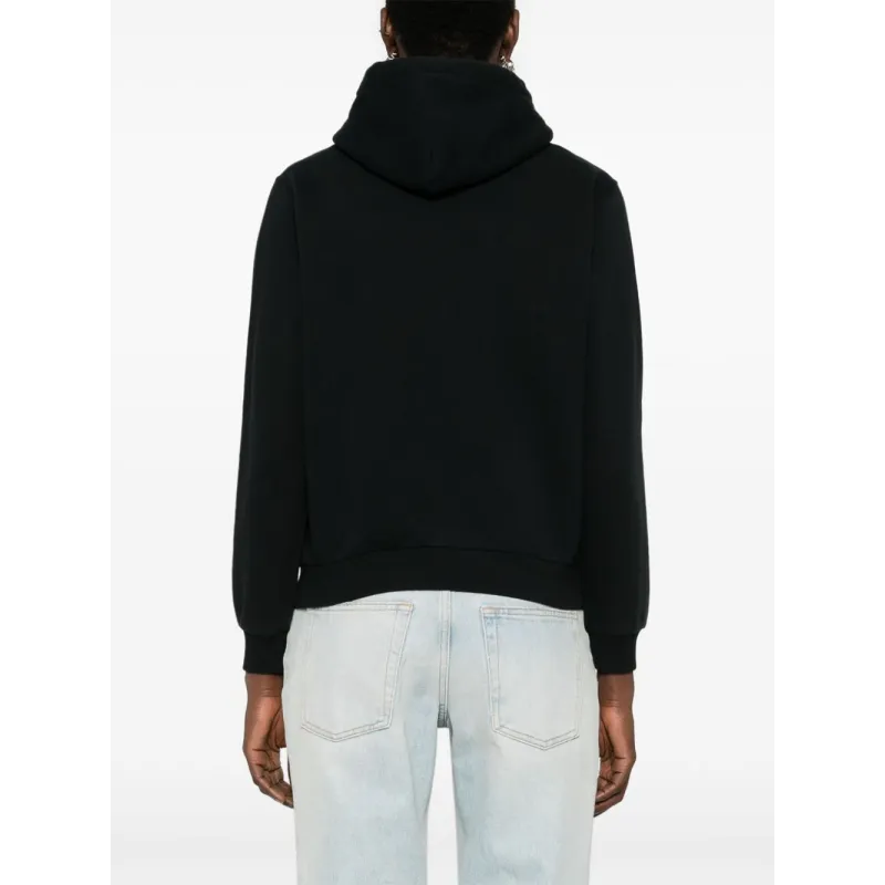 Polo Ralph Lauren Men's Double Knit Full-Zip Hoodie Sweatshirt Black and White