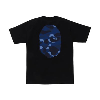 BAPE Color Camo Big Ape Head Tee Black/Navy 02