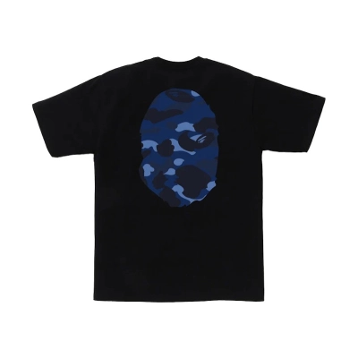 BAPE Color Camo Big Ape Head Tee Black/Navy 02