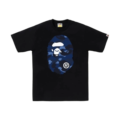 BAPE Color Camo Big Ape Head Tee Black/Navy 01
