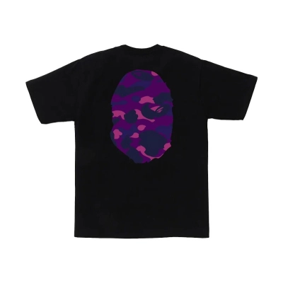 BAPE Color Camo Big Ape Head Tee Black/Purple 02