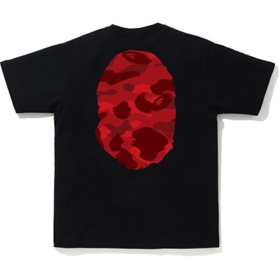 BAPE Color Camo Big Ape Head Tee Black/Red 02