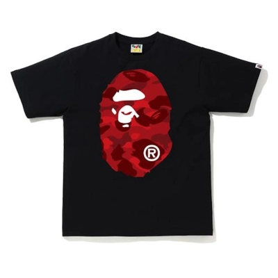 BAPE Color Camo Big Ape Head Tee Black/Red 01