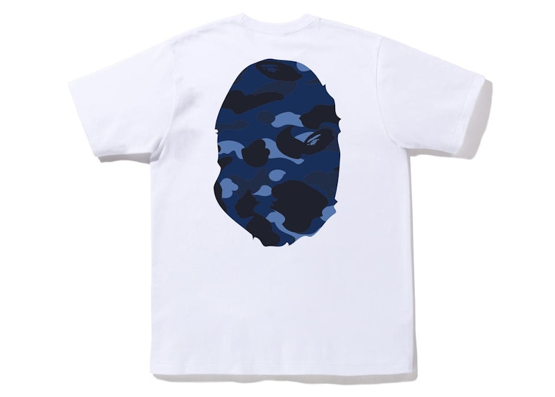 BAPE Color Camo Big Ape Head Tee White Blue