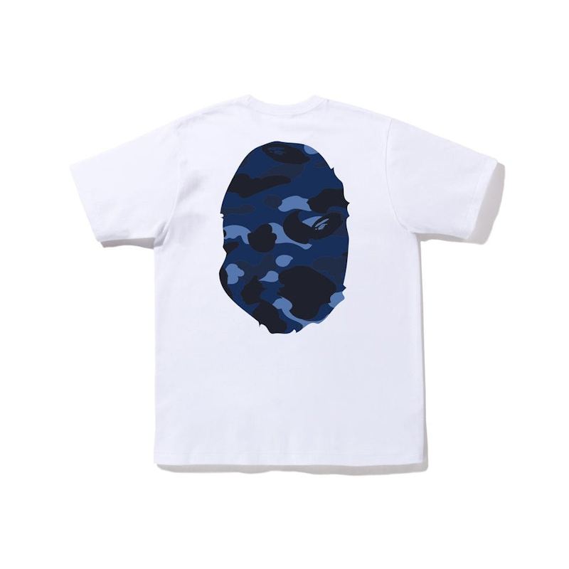 BAPE Color Camo Big Ape Head Tee White Blue