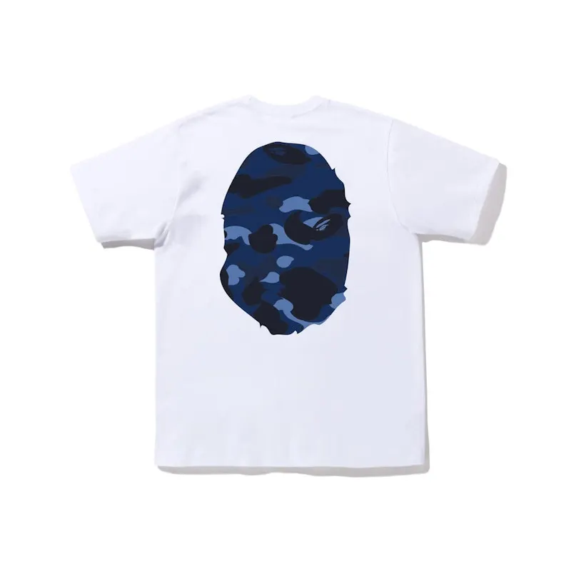 BAPE Color Camo Big Ape Head Tee White Blue