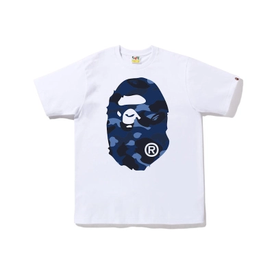 BAPE Color Camo Big Ape Head Tee White Blue 01