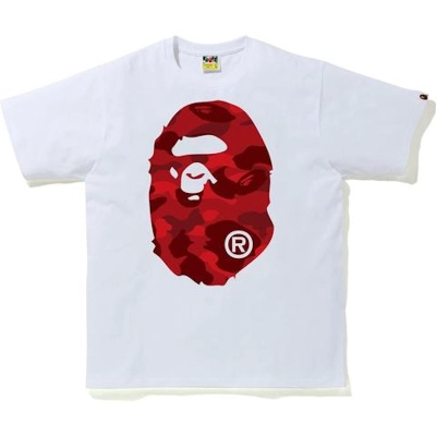 BAPE Color Camo Big Ape Head Tee White/Red 01