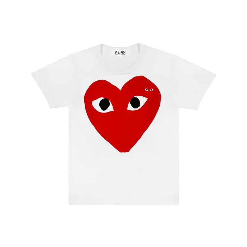 Comme des Garcons Play Red Heart Emblem T-shirt White