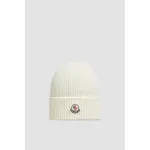 Moncler Cashmere & Wool Beanie White