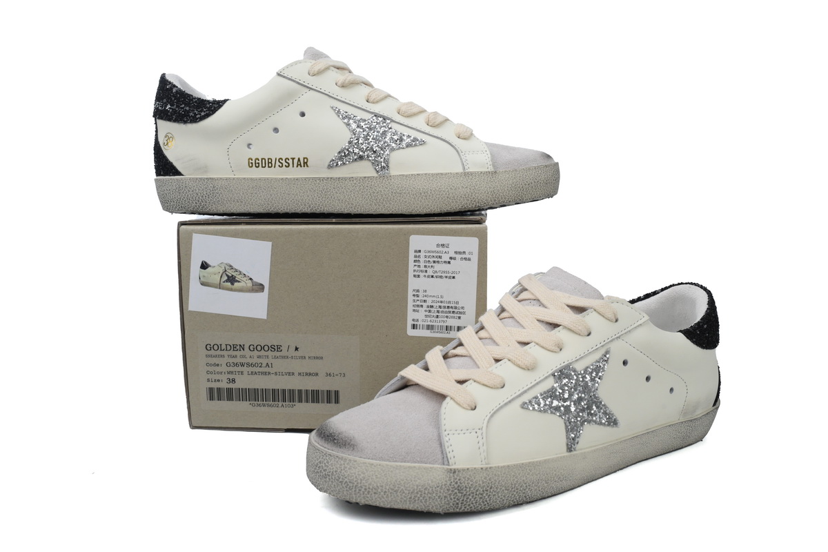 Golden Goose Super Star Black Heel