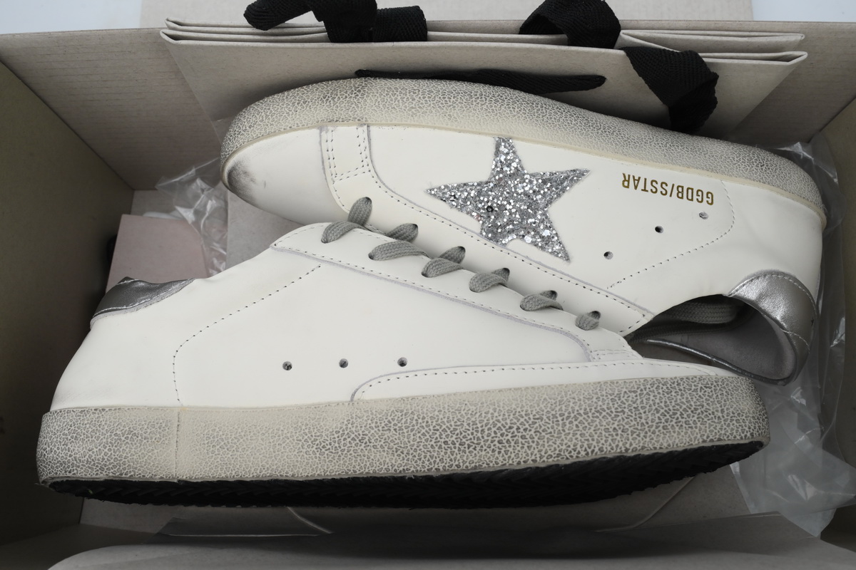 Golden Goose Super Star 'Silver Heel Silver Star'