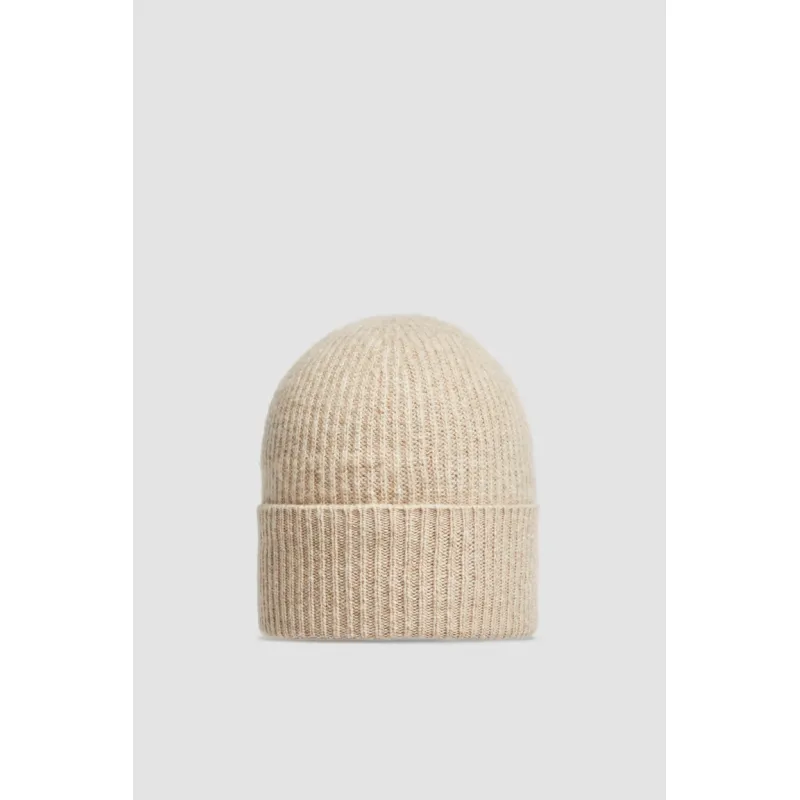 Moncler Cashmere & Wool Beanie Light Beige
