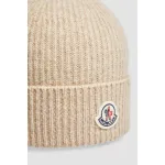 Moncler Cashmere & Wool Beanie Light Beige