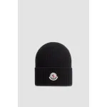 Moncler Cashmere & Wool Beanie Black