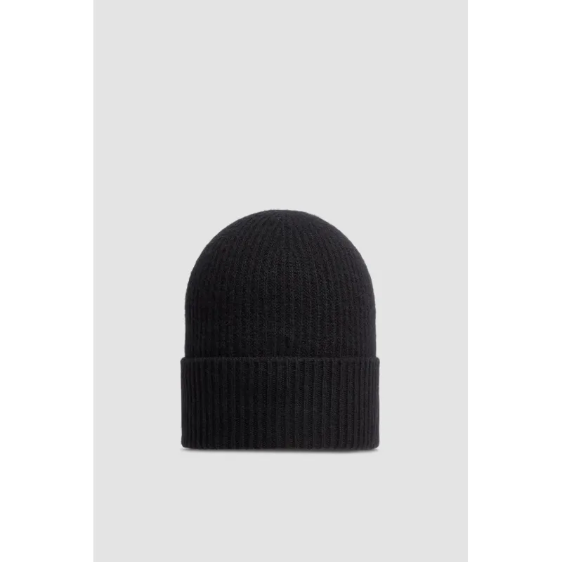 Moncler Cashmere & Wool Beanie Black