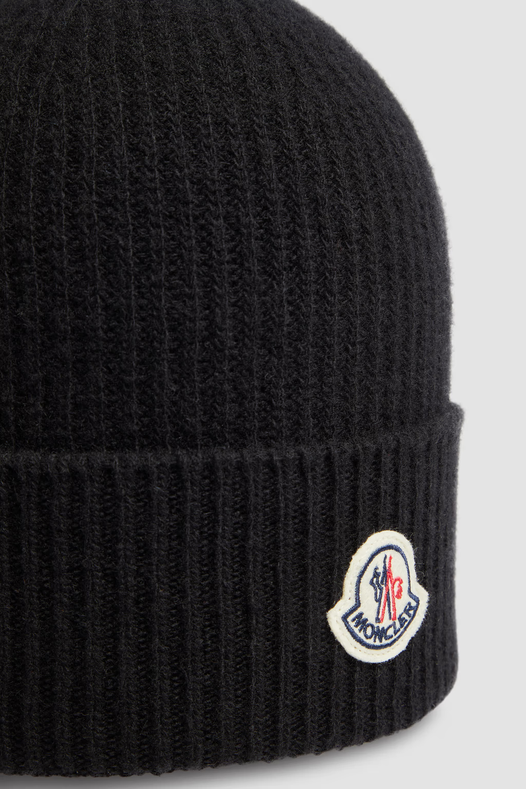 Moncler Cashmere & Wool Beanie Black