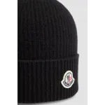 Moncler Cashmere & Wool Beanie Black