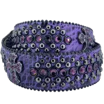 B.B. Simon Swarovski Crystal Belt Purple